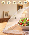 Outdoor Food Cover Set With Two Extra Large 40 By 25 Inch And Six Large 17 By 17 Inch Pop Up Mesh Food Tents covering salad