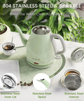 Gooseneck Electric Kettle 1L 1500W for Pour Over Coffee and Tea, Stainless Steel BPA Free Water Boiler With Auto Shutoff and Boil Dry Protection