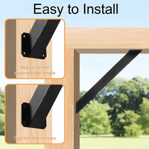 12 Pack 45 Degree Angle Corner Braces Inside Joint Heavy Duty Connector Bracket Kit For Gazebos Treehouses Cabins And Patios Inside Mount Corner Connectors For Rock Solid Stability And Wind Resistance