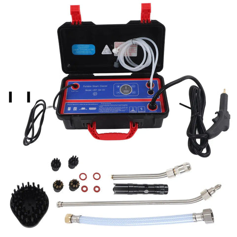 Contents of Powerful High Temperature Steam Cleaner With High Pressure Jet 1700W 110V US Plug 4Ft Water Inlet Hose Detergent Ready