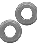 2 Pack Front Wheel Bushing Bearings Compatible With John Deere La145 La150 La155 La165 La175 E170 Lawn Tractors Heavy Duty Replacement Gx10059 M123811 close up view showing silver bearing design.