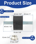 M10 Rubber Anti Vibration Isolator Mounts 4 Pack With Lock Nuts Heavy Duty dimensions 70mm height with metal thread.