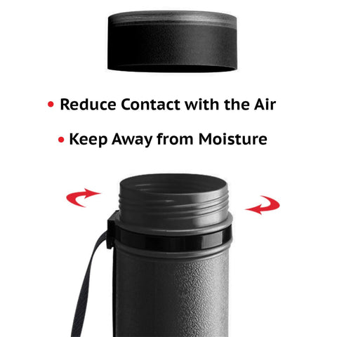 Close-up of secure seal lid of Two Pack Expandable Poster Tubes Zero Stress Document And Blueprint Carriers ensuring moisture protection.