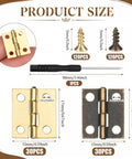 Top Shelf Mini Brass Hinge Kit With Antique And Dope Gold Finishes Includes 240 Screws And Driver For Kickass Diy Crafts Slick Model Building And Fly Woodwork 1.5 inch brass hinges with screws and driver tool