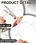 20 Pack Window Blind Repair Sliders And Shutter Connector Pins With 3.25 Inch Center Spacing Heavy Duty Build being cut with scissors for custom sizing.