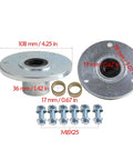 Go Kart Wheel Hubs 3 Lug Front Steering Knuckle Spindle Pair For Racing with 17mm Bore and 78mm Bolt Pattern and hardware