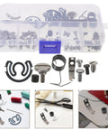 Pro Grade Sewing Machine Replacement Parts Kit With Metal Bobbin Case Spring And Needle Plate Screws For Industrial And Home Use Heavy Duty High Precision Assembly For Faster More Efficient Sewing in clear organizer