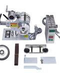 Pro Level Desktop Belt Sander 1X30 Inch Benchtop Grinder With A Badass 550 Watt Brushless Motor with accessories and control panel.