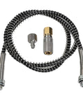 Heavy Duty High Pressure Air Hose With 9000 PSI Rating And Stainless Steel Braid for Compressor Pump, M10x1 fittings.