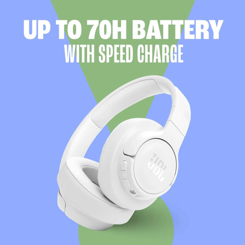 White Adaptive Noise Cancelling Wireless Over Ear Headphones With Smart Ambient And Bluetooth 5.3 Up To 70 Hours Battery Life