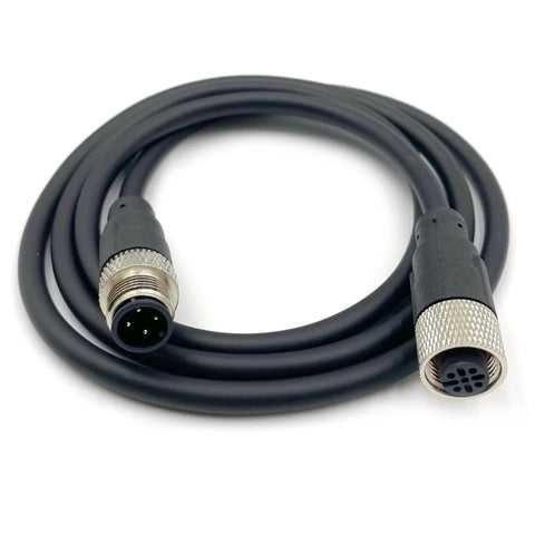 M12 4 Pin A Code Male To Female Connector Cable 1 Meter Waterproof IP67 for industrial sensor actuator use