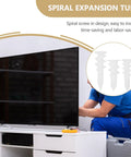 Person installing TV with 300 Piece Heavy Duty Drywall Anchors And Screws Kit With Plastic Anchors Easy Install For Quick Mounts.