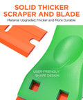 Detailed view of the Plastic Razor Blade Scraper Tool Kit 2 Pack With 100 Replacement Blades showing durable design.