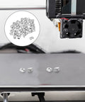 Solid Hammer Head M3 And M5 T Slot Nuts Made From Tough Carbon Steel on a 3D printer bed, 40 pieces for secure mounting.