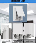 Installation steps for Tough As Nails Type 3r Enclosure Cover Dbvw One, showing white outlet box cover in use.