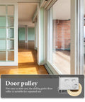 Heavy Duty Beefy Sliding Door Pulley Wheels For Quick Easy Swap Track Rollers And Patio Window Guides With Smooth Gliding Stainless Steel Build That Lasts Forever in an interior setting.