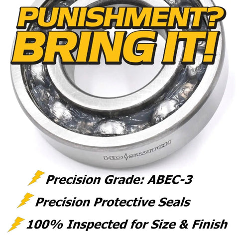 Rugged Nails Heavy Duty Spindle Bearings 2 Pack C3 Clearance with ABEC-3 grade and protective seals for mower use.