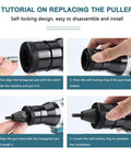 Pro Level Cordless Rivet Nut Gun With Brushless Motor And Lightning Fast Three Second Pull tutorial on replacing the puller.