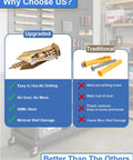 Comparison of Heavy Duty Gold Self Drilling Drywall Anchors with Screws 160 Piece Kit showing upgraded vs traditional options.