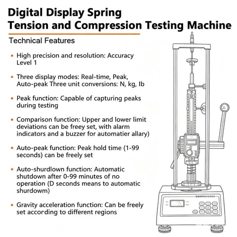 Badass Digital Force Push Pull Tester For Spring Compression And Extension Testing With Zero Guesswork Precision and features overview.