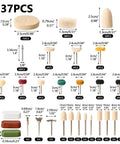 237-piece polishing buffing wheel kit showing various wool felt wheels and compounds for jewelry and metal work.