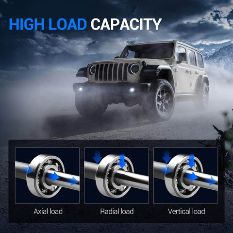 High load capacity for Front & Rear FWD Wheel Bearing and Hub Assembly 513121/512003, car durability demonstration.