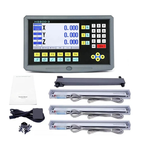 Rock Solid Digital Caliper Ruler With Bright LCD Screen And Linear Scale Encoder complete 3 axis milling lathe toolkit components including display, scales.