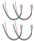 10mm Round LED Indicator Lights with common cathode, dual color red and green, pre-wired for easy panel indicators, 3-6V operating.