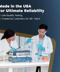Heavy Duty Bacteria Water Test Kit For Drinking And Well Water Quick E Coli Detection Lab Grade Results In Six Hours Two Pack USA Made. Scientists conducting tests in lab using vials.