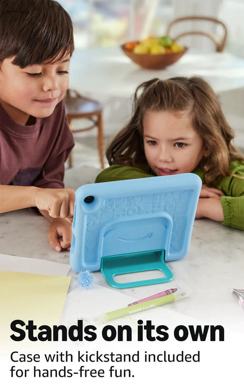 Heavy Duty Seven Inch Tablets For Kids Ages Three To Seven Loaded With No Sweat Parental Controls Ad Free Fun Kid Tough Case And All Day Battery Juice Included Today with kickstand for hands-free use.