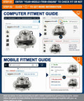 Fitment guide for Heavy Duty Rear Wheel Hub Bearing Assembly Pair for Jeep Compass Patriot Dodge Avenger Caliber.