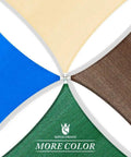 Color options for 8 By 10 Beige Rectangle Sun Shade Sail With 200GSM HDPE Canopy, UPF50 Plus UV Block, in green, blue, beige, and brown.