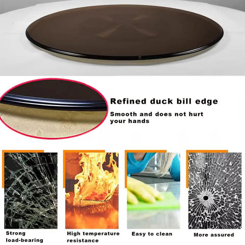 Close-up of the Heavy Duty 39 Inch Round Lazy Susan Turntable For Dining Table Top showing refined edge and smooth surface.