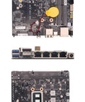 Compact Fanless Mini PC Powered By Pentium 6405U With 8GB Ram And 128GB SSD circuit board showcasing ports and chipset layout.