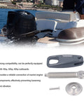 Outboard Transom Clamp Kit With Secure Screw Handle Lock Prevent Loosening Fits 15HP 30HP And 40HP Boat Motors Bracket