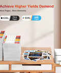 63XL Ink Cartridges 3 Pack Black And Color Replacement For 63 And 63XL Ink Cartridge showing yield chart and printed photos.