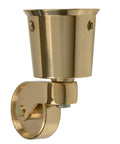 Solid Brass Round Cup Caster Wheels For Tables Sofas And Dressers Smooth As Butter vintage furniture roller detail close-up
