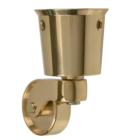 Solid Brass Round Cup Caster Wheels For Tables Sofas And Dressers Smooth As Butter vintage furniture roller detail close-up