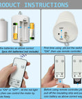 Product instructions for Disco Ball Motor For Wind Spinner And Mirror Ball Chimes with remote control and battery setup