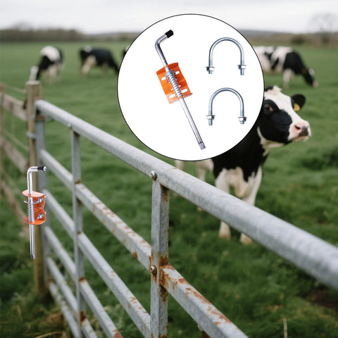Installed Heavy Duty Gate Anchor Cane Bolt 18 Inch Drop Rod For Farm Garden And Ranch Fence Gates Prevent Swinging And Sagging