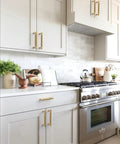 Ten Pack Champagne Bronze Knurled Cabinet Pulls 5 Inch Center To Center Kitchen Drawer Handles on white cabinets