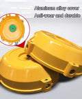 Adjustable Retractable Tool Balancer With Heavy Duty Wire Rope Hook For Straight Up Tool Organization No Sweat Heavy Lifting Up To 140 Kilos Aluminum alloy cover in yellow, showing durability and anti-wear feature.