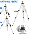 Tripod Lawn Sprinklers Pack Of 2 Heavy Duty 360 Degree Coverage for Yard and Garden showing adjustable height settings 18.5 to 37 inches