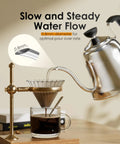Gooseneck Pour Over Kettle With Flow Control For Stovetop Brew, Stainless Steel Teapot For Home And Kitchen, 28oz Small Water Kettle