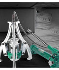 Pro Grade Split Hydraulic Puller Kit With Three-Jaw Universal Bearing And Pulley Remover, 5-20T Output, silver and green tools