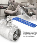 2 Inch 304 Stainless Steel Ball Valve Featuring An Isolated Sealing Surface And Female Thread Full Port Configuration for plumbing and gas systems.