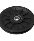 Rock Solid Heavy Duty Black Nylon Cable Pulley Wheel With Bearing Steel Core Groove Idler Design 100mm Outer Span 10mm Bore