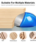 Box Router Bit Set 8 Pc Solid Carbide 1/4 Inch Shank Woodworking Bits with 1/4 to 1 inch round nose cutting through wood
