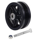 Tough As Nails Six Inch By Two Inch Cast Iron V Groove Caster Wheel Featuring Straight Roller Bearings and One Thousand Pound Load Limit with hardware