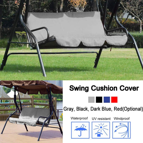 Grey 3 Seater Swing Cushion Cover Replacement For Patio Garden Yard Easy To Install Durable All Weather Outdoor Bench